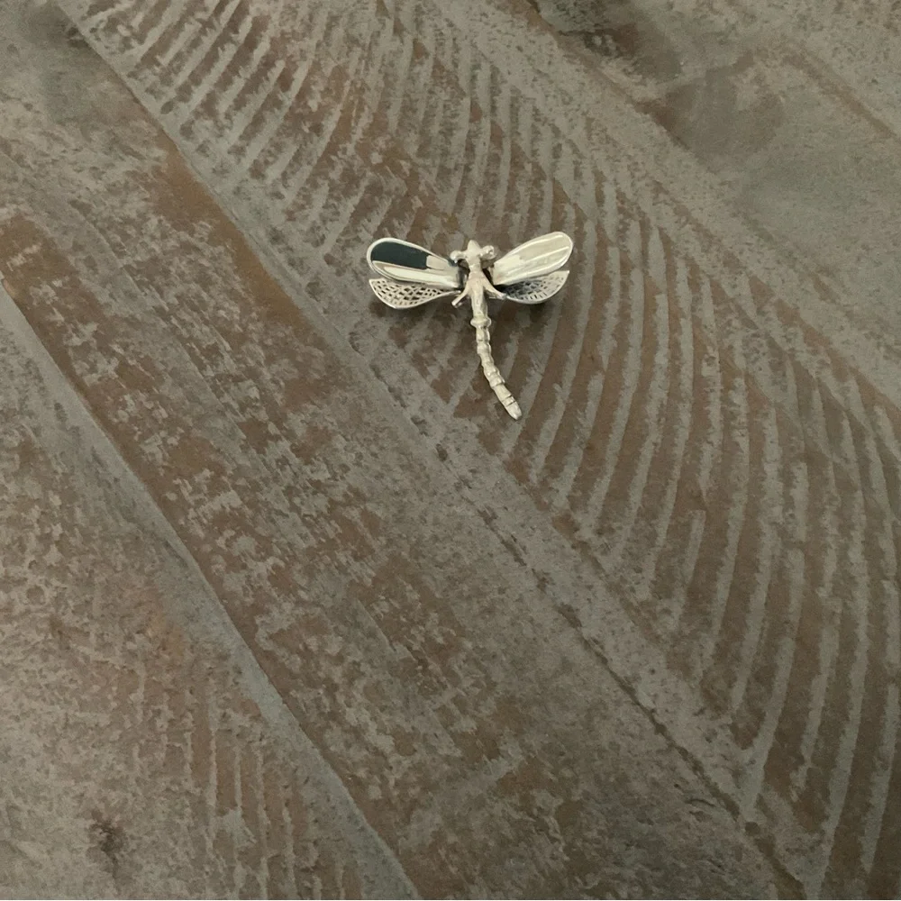 Sterling silver dragonfly pin brooch - Picture 4 of 8